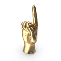 Gold Hand Figurine PNG & PSD Images
