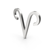 Silver Aries Astrology Symbol PNG & PSD Images