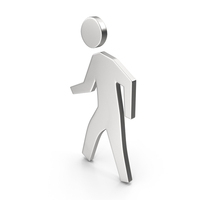 Walk Symbol Silver PNG & PSD Images