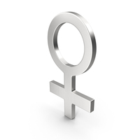 Female Symbol Silver PNG & PSD Images