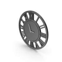Black Wall Clock PNG & PSD Images