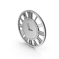 Silver Wall Clock PNG & PSD Images