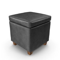 Cubes Ottoman Black PNG & PSD Images