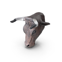 Decorative bull head on the wall PNG & PSD Images