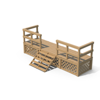 Wooden Building Deck And Stairs PNG & PSD Images