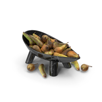 Decorative Black Marble Vase With Pears PNG & PSD Images