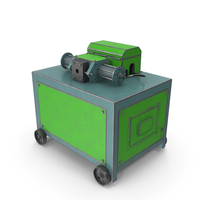 Pipe Punching Machine Green Used PNG & PSD Images