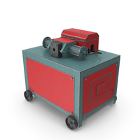 Pipe Punching Machine Red Used PNG & PSD Images