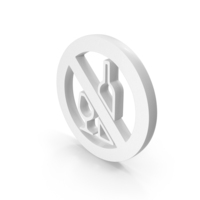 No Alcohol Here Icon White PNG & PSD Images