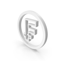 Out Line Swiss Franc Currency Icon White PNG & PSD Images