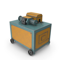 Pipe Punching Machine Yellow Used PNG & PSD Images
