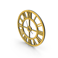 Gold Wall Clock PNG & PSD Images