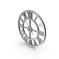 Silver Wall Clock PNG & PSD Images