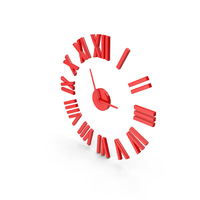 Red Wall Clock PNG & PSD Images