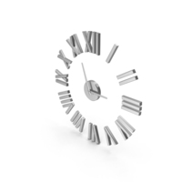Silver Wall Clock PNG & PSD Images