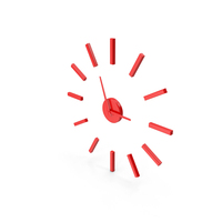 Red Wall Clock PNG & PSD Images