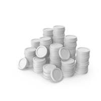 White Coins PNG & PSD Images