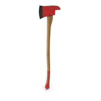 Pickhead Fire Axe with Wooden Handle Old PNG & PSD Images