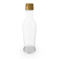 Sauce Bottle with Golden Cap Empty PNG & PSD Images