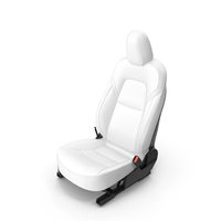 Tesla Model 3 Front Passenger Seat White Leather PNG & PSD Images