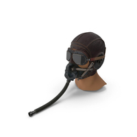 Worn Helmet with Oxygen Mask on Mannequin PNG & PSD Images