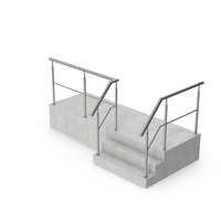 Iron Railings And Concrete Stairs PNG & PSD Images