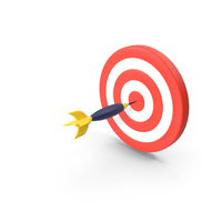 Darts Hitting Red Target Stylized Icon PNG & PSD Images