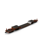 Heavyweight 8-Axle Depressed Center Flat Car PNG & PSD Images