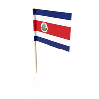 Costa Rica Country Toothpick Flag PNG & PSD Images