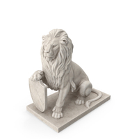 Ancient Roman Sitting Lion Statue PNG & PSD Images