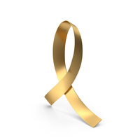 Gold Ribbon PNG & PSD Images