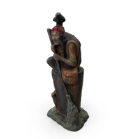Fairy Tale Character Baba Yaga In A Mortar Sculpture PNG & PSD Images
