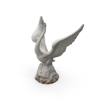 Swan With Spread Wings Park Sculpture PNG & PSD Images