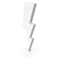 White Thunder Lightning Icon PNG & PSD Images