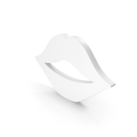 White Lips Icon PNG & PSD Images