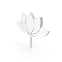 White Lotus Flower Icon PNG & PSD Images