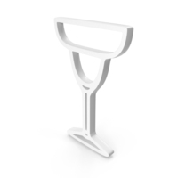 Out Line Margarita Cocktail Drinking Glass Icon White PNG & PSD Images