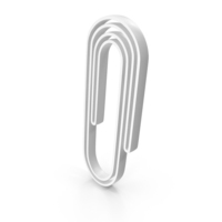 White Paper Clip Outline Icon PNG & PSD Images