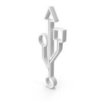 Out Line Usb Data Transfer Icon White PNG & PSD Images