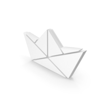 White Paper Boat Icon PNG & PSD Images