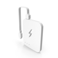 White Power Bank Icon PNG & PSD Images