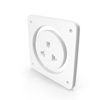 Power Socket Icon White PNG & PSD Images