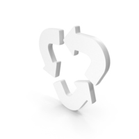 Recycling Icon White PNG & PSD Images