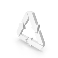 Recycling Icon White PNG & PSD Images