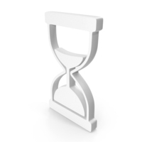 Sand Time Hour Glass Icon White PNG & PSD Images