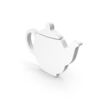 Tea Kettle Icon White PNG & PSD Images