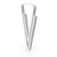 Trigonal Paper Clip White PNG & PSD Images