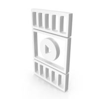 White Video Reel Icon PNG & PSD Images