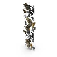 Black Butterfly Letter I PNG & PSD Images
