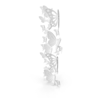 Monochrome Butterfly Letter I PNG & PSD Images
